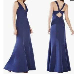 BCBGMAXAZRIA Elegant Navy Blue Women's Dress